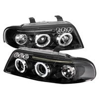 1999 - 2001 Audi A4 Projector LED Halo Headlights - Black