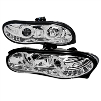 1998 - 2002 Chevy Camaro Projector LED Halo Headlights - Chrome