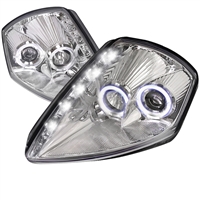 2000 - 2005 Mitsubishi Eclipse Projector DRL LED Halo Headlights - Chrome