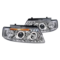 1997 Volkswagen Passat Projector LED Halo Headlights - Chrome