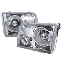 1993 - 1997 Ford Ranger Projector Headlights - Chrome