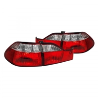 1998 - 2000 Honda Accord 4Dr Euro Style Tail Lights - Red/Clear