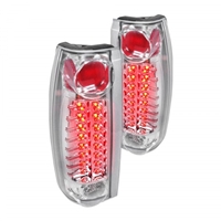 1999 - 2000 Cadillac Escalade LED Tail Lights - Chrome