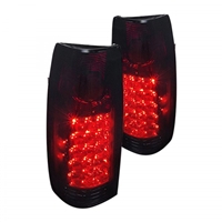 1988 - 1998 Chevy C/K Series LED Tail Lights - Red/Smoke