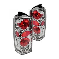 1999 - 2001 Jeep Cherokee Euro Style Tail Lights - Chrome