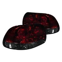 1993 - 1997 Honda Del Sol Euro Style Tail Lights - Red/Smoke