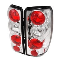 2000 - 2006 GMC Yukon (Lift Gate) Euro Style Tail Lights - Chrome