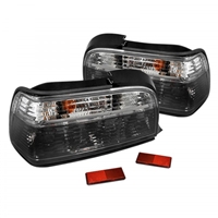 1992 - 1998 BMW 3-Series E36 2Dr Euro Style Tail Lights - Smoke/Chrome