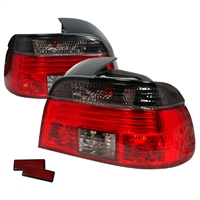 1997 - 2000 BMW 5-Series E39 4Dr Euro Style Tail Lights - Red/Smoke