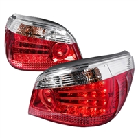 2004 - 2007 BMW 5-Series E60 LED Tail Lights - Red/Smoke