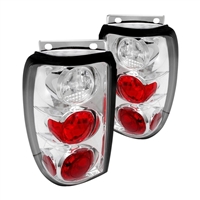 1995 - 1997 Ford Explorer Euro Style Tail Lights - Chrome