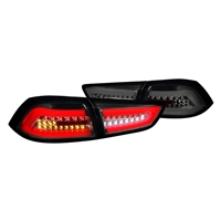 2008 - 2015 Mitsubishi EVO X LED Light Bar Tail Lights - Smoke