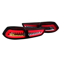 2008 - 2015 Mitsubishi EVO X LED Light Bar Tail Lights - Red