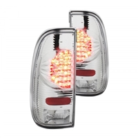 1999 - 2004 Ford Super Duty LED Tail Lights - Chrome