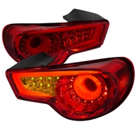 2012 - 2019 Subaru BRZ LED Light Bar Tail Lights - Red