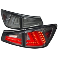 2006 - 2008 Lexus IS250 / IS350 LED Light Bar Tail Lights - Smoke