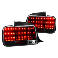 2005 - 2009 Ford Mustang Sequential LED Tail Lights - Black