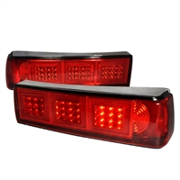 1987 - 1993 Ford Mustang LED Tail Lights - Red