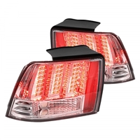 1999 - 2004 Ford Mustang Sequential LED Tail Lights - Chrome