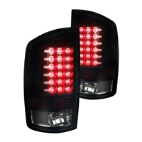 2002 - 2006 Dodge Ram 1500 LED Tail Lights - Black/Smoke