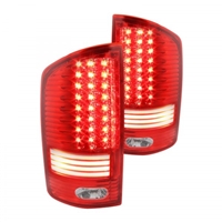 2002 - 2006 Dodge Ram 1500 LED Light Bar Tail Lights - Red