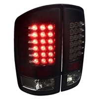 2007 - 2008 Dodge Ram 1500 LED Tail Lights - Black/Smoke