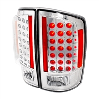 2007 - 2008 Dodge Ram 1500 LED Tail Lights - Chrome