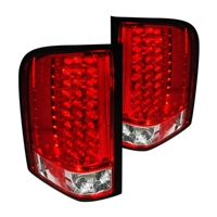 2007 - 2013 Chevy Silverado LED Tail Lights - Red