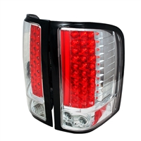 2007 - 2014 Chevy Silverado HD LED Tail Lights - Chrome