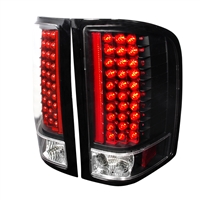 2007 - 2014 Chevy Silverado HD LED Tail Lights - Black