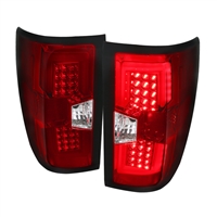 2015 - 2019 Chevy Silverado HD LED Light Bar Tail Lights - Red