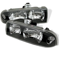 1998 - 2005 Chevy Blazer Crystal Headlights - Black