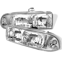 1998 - 2005 Chevy Blazer Crystal Headlights - Chrome