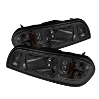 1987 - 1993 Ford Mustang Crystal Headlights - Smoke