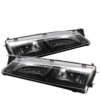 1997 - 1998 Nissan 240SX Crystal Headlights - Black