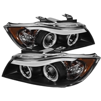 2006 - 2008 BMW 3-Series E90 Projector CCFL Halo Headlights - Black