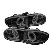 1998 - 2002 Chevy Camaro Projector LED Halo Headlights - Black/Smoke