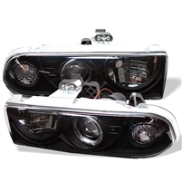 1998 - 2004 Chevy S-10 Projector LED Halo Headlights - Black