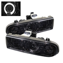 1998 - 2004 Chevy S-10 Projector LED Halo Headlights - Smoke