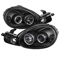 2000 - 2002 Dodge Neon Projector LED Halo Headlights - Black