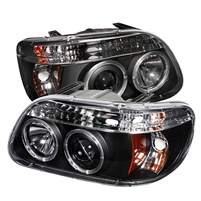 1995 - 2001 Ford Explorer 1PC Projector LED Halo Headlights - Black