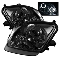 1997 - 2001 Honda Prelude Projector LED Halo Headlights - Smoke