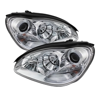 2003 - 2006 Mercedes S-Class Projector Headlights - Chrome