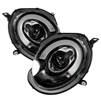 2007 - 2013 Mini Cooper HB Projector DRL Headlights - Black