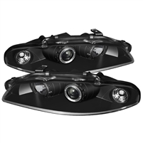 1997 - 1999 Mitsubishi Eclipse Projector LED Halo Headlights - Black