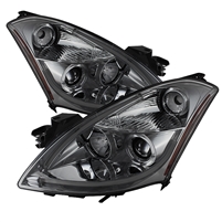 2010 - 2012 Nissan Altima 4Dr Projector Light Tube DRL LED Halo Headlights - Smoke