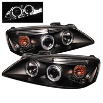 2005 - 2010 Pontiac G6 2DR / 4DR Projector LED Halo Headlights - Black