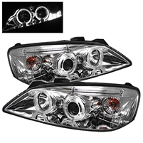 2005 - 2010 Pontiac G6 2DR / 4DR Projector LED Halo Headlights - Chrome