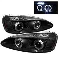 2004 - 2008 Pontiac Grand Prix Projector LED Halo Headlights - Black