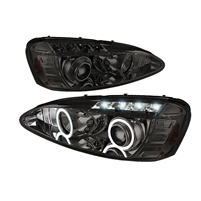 2004 - 2008 Pontiac Grand Prix Projector LED Halo Headlights - Smoke